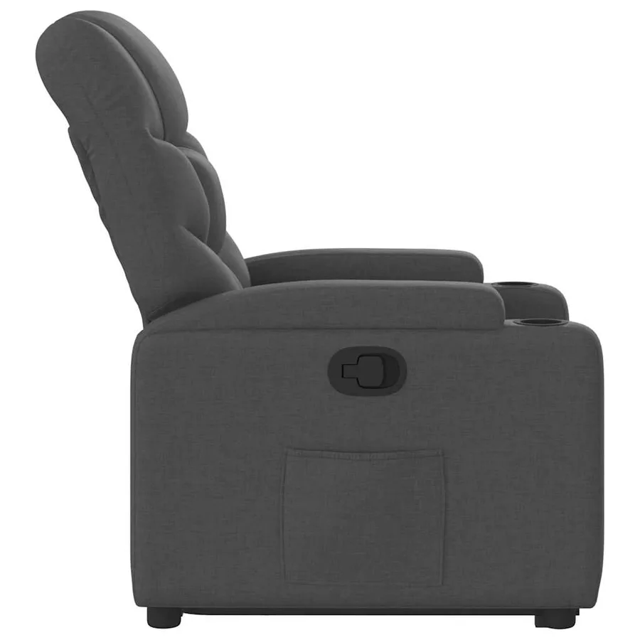 Fauteuil inclinable Gris foncé Tissu - 10