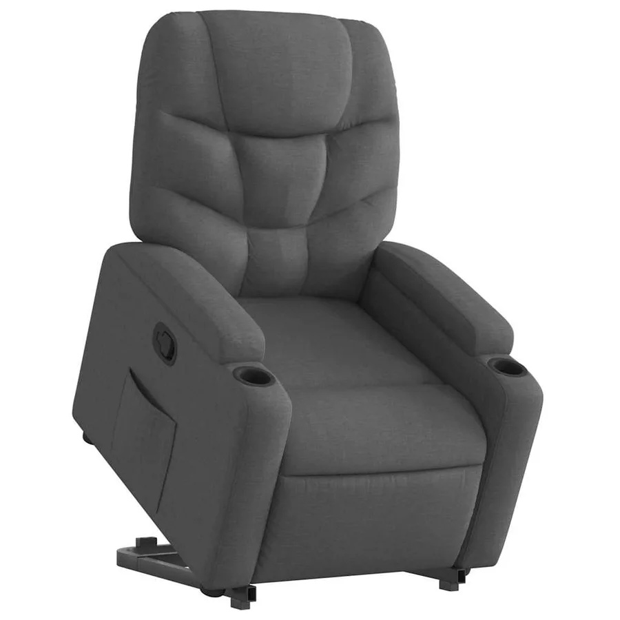 Fauteuil inclinable Gris foncé Tissu - 3