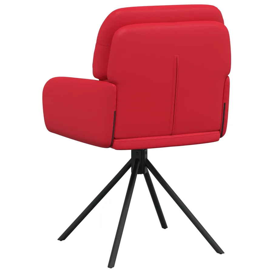 Chaises de salle à manger pivotantes 4 pcs Simili cuir Rouge - 5