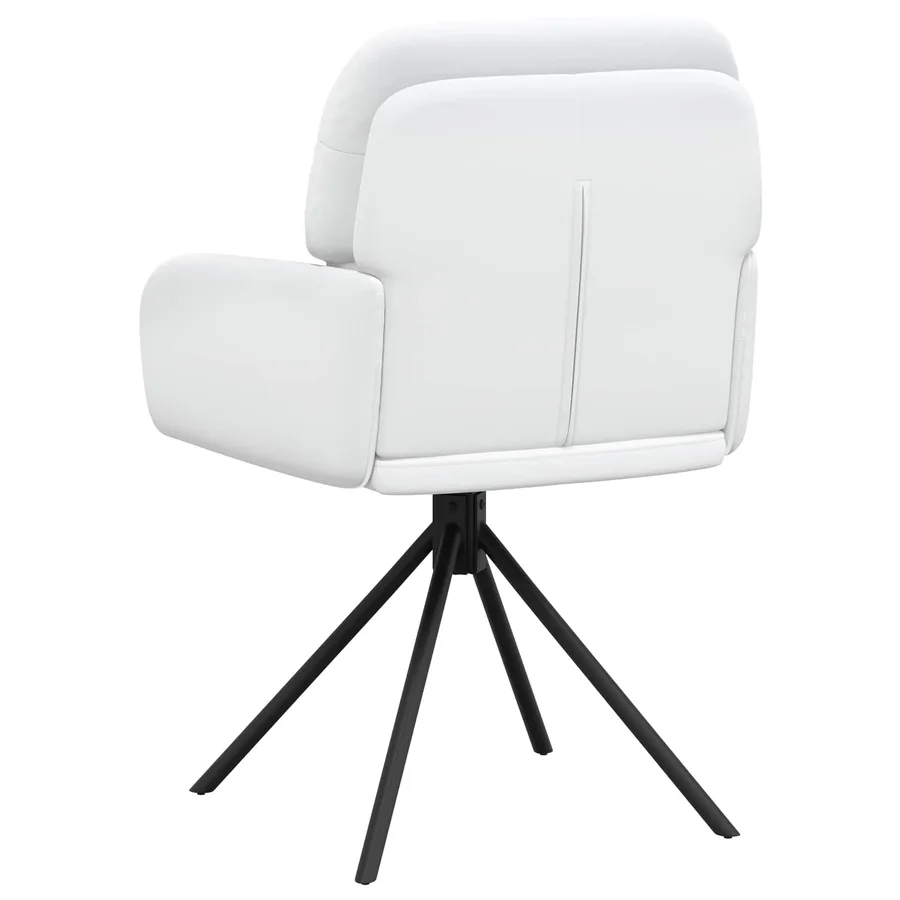 Chaises de salle à manger pivotantes 4 pcs Simili cuir Blanc - 5