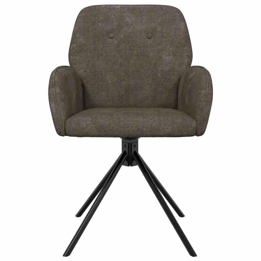 Chaises de salle à manger pivotantes 4 pcs Simili daim - 3