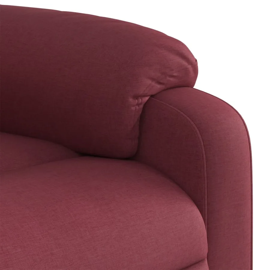 Fauteuil inclinable rouge bordeaux tissu - 11