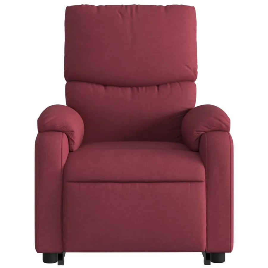 Fauteuil inclinable rouge bordeaux tissu - 9