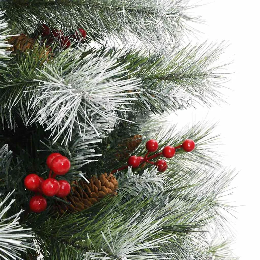 Sapin de Noël artificiel Vert et blanc 120 cm - 11