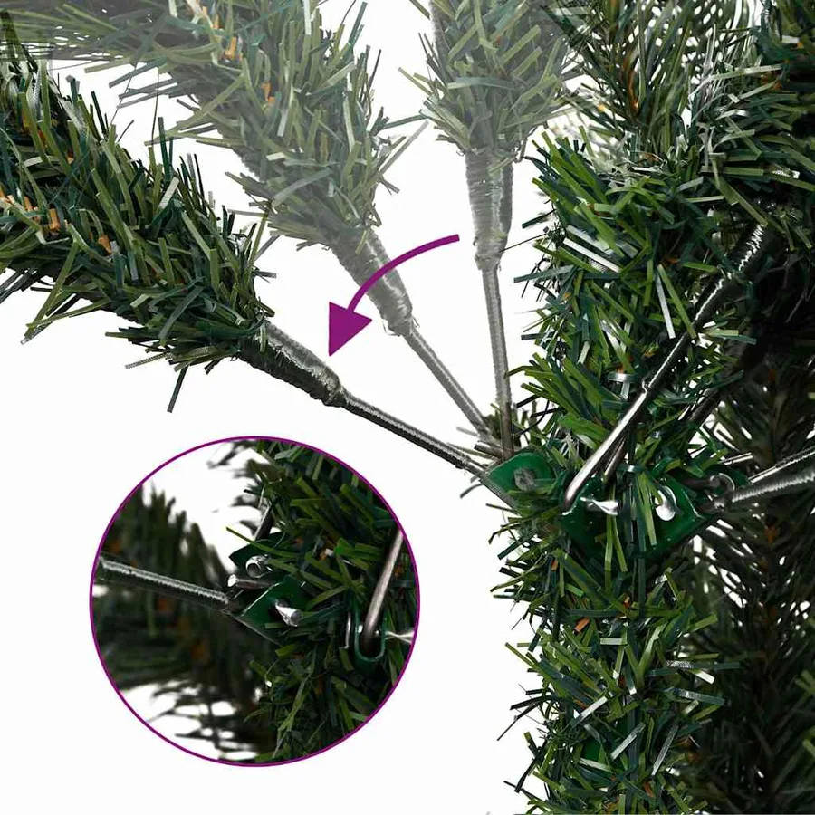 Sapin de Noël artificiel Vert et blanc 120 cm - 16