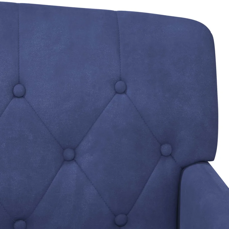 Canapé love seat avec capitonnage en boutons Bleu police - 7