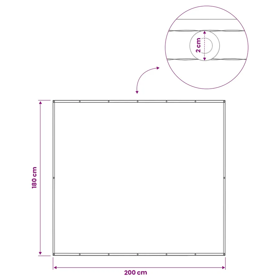 Écran de confidentialité pour balcon 180 x 200 cm - 7