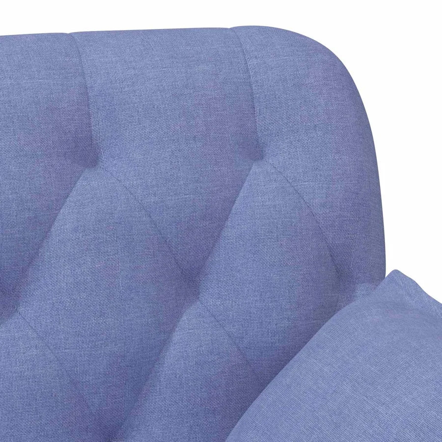 Canapé love seat avec capitonnage en boutons Bleu denim Tissu - 7
