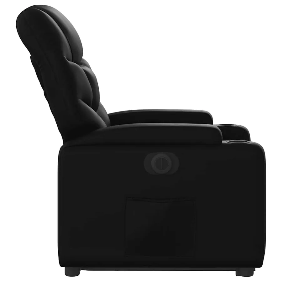 Fauteuil inclinable électrique noir similicuir - 10