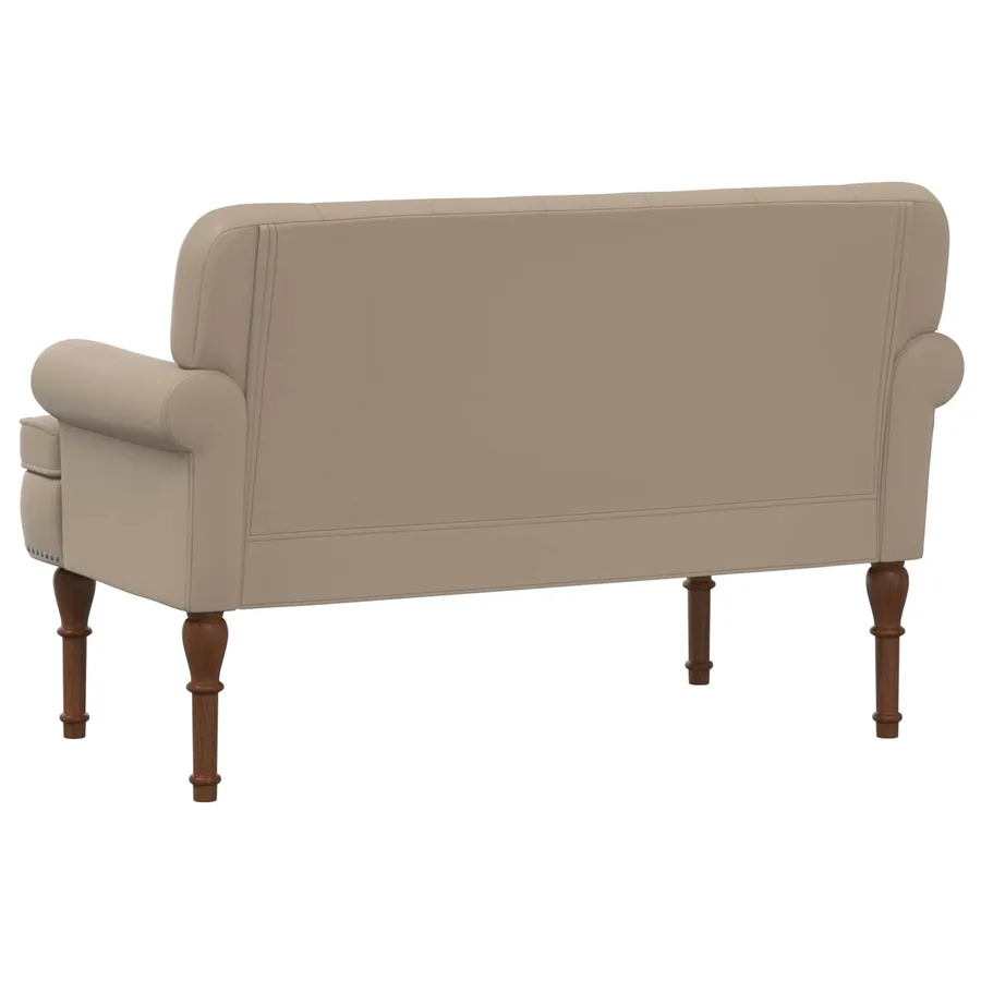Canapé love seat avec capitonnage en boutons Cappuccino - 5