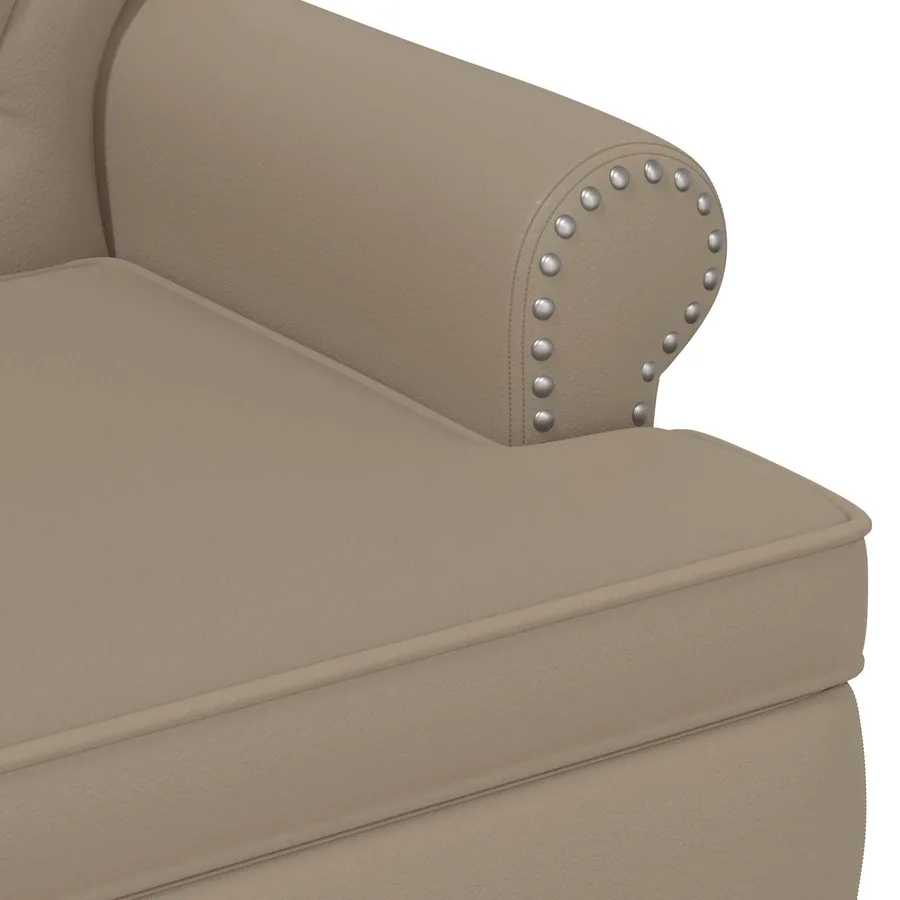 Canapé love seat avec capitonnage en boutons Cappuccino - 6