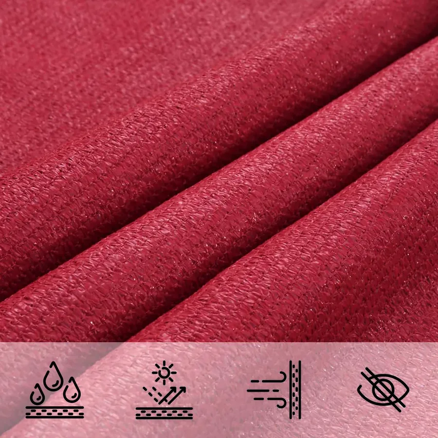 Voile d'ombre Rouge 2,5 x 6 m HDPE - 4