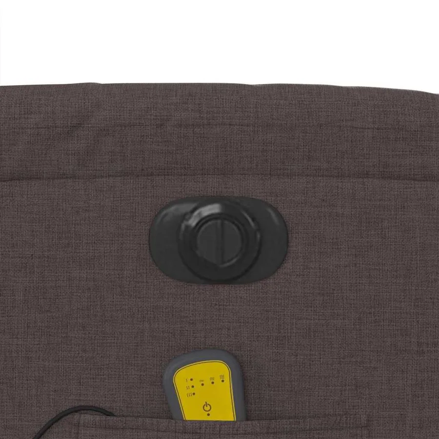 Fauteuil inclinable de massage électrique Marron foncé Tissu - 13