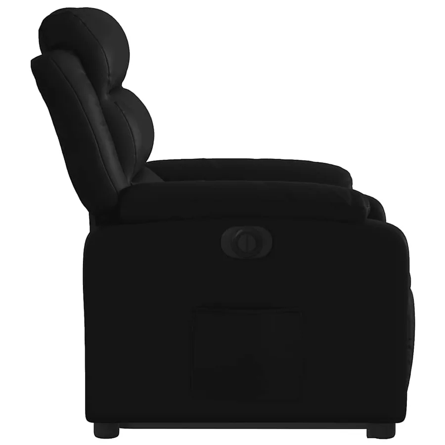 Fauteuil inclinable électrique noir similicuir - 9