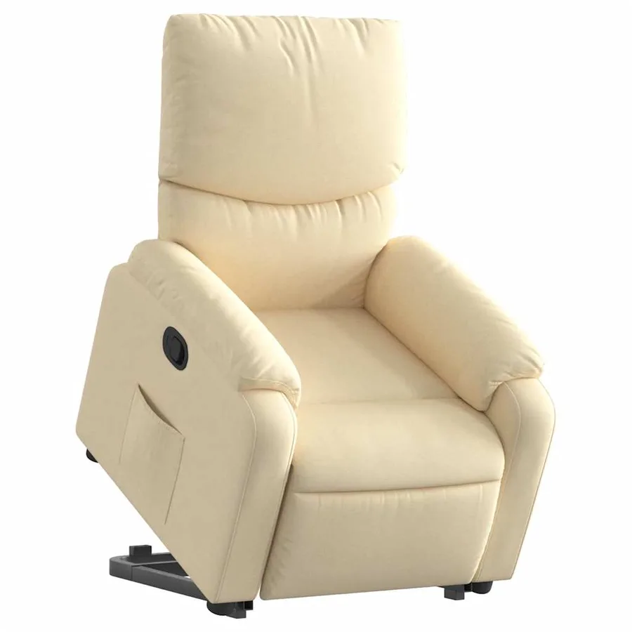 Fauteuil inclinable Crème Tissu - 3