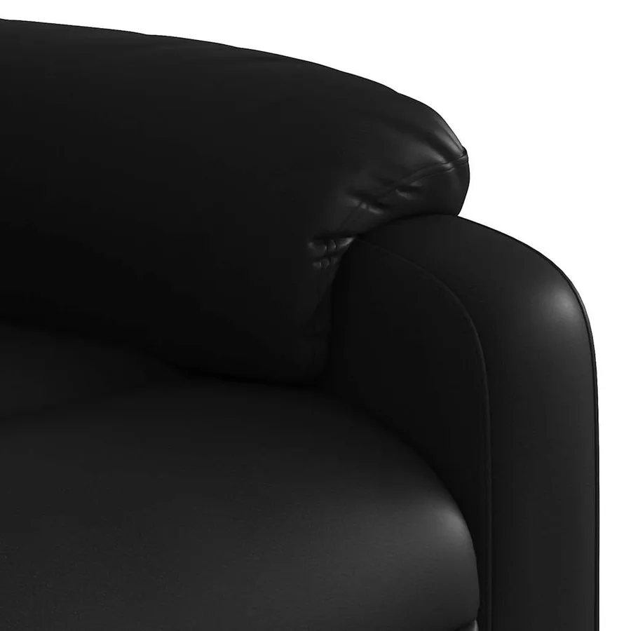 Fauteuil inclinable de massage Noir Similicuir - 10