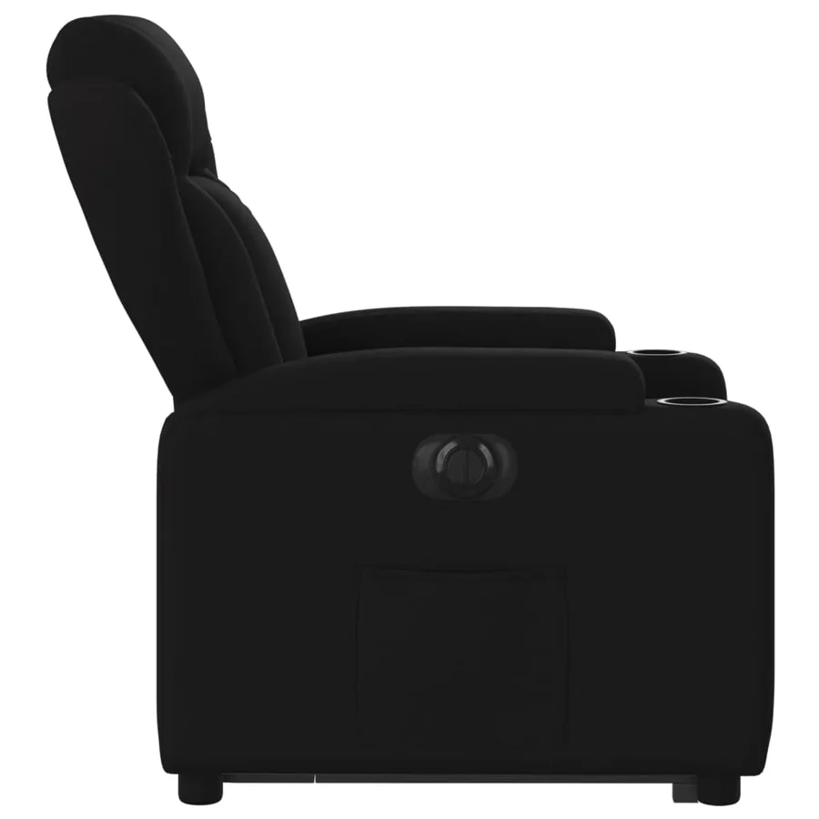 Fauteuil inclinable électrique noir tissu - 10