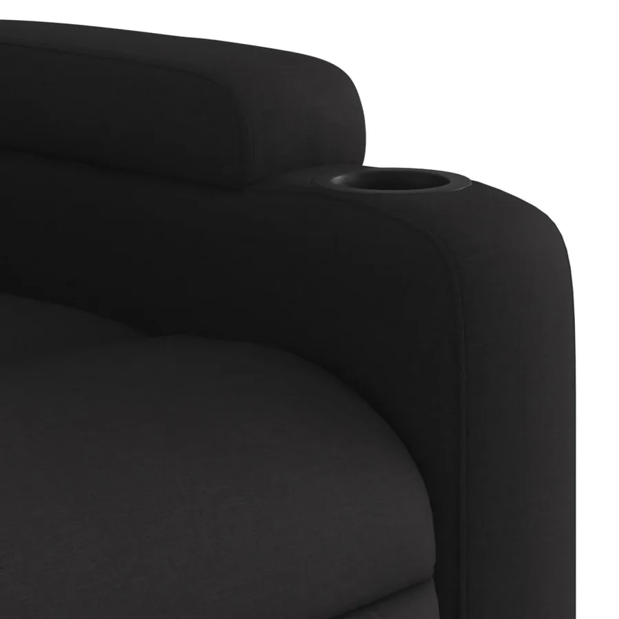 Fauteuil inclinable électrique noir tissu - 12