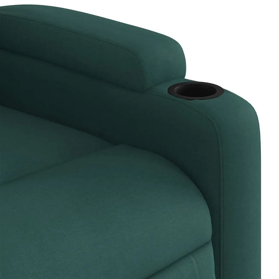 Fauteuil inclinable de massage Vert foncé Tissu - 11