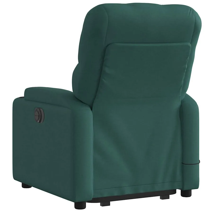 Fauteuil inclinable de massage Vert foncé Tissu - 5