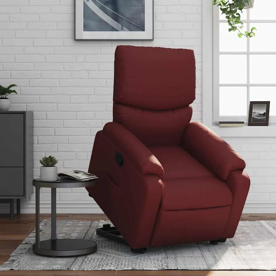 Fauteuil inclinable Rouge bordeaux Similicuir - 16
