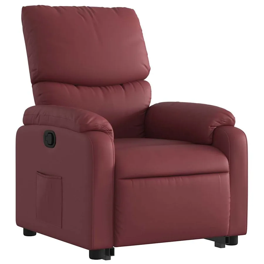 Fauteuil inclinable Rouge bordeaux Similicuir - 4