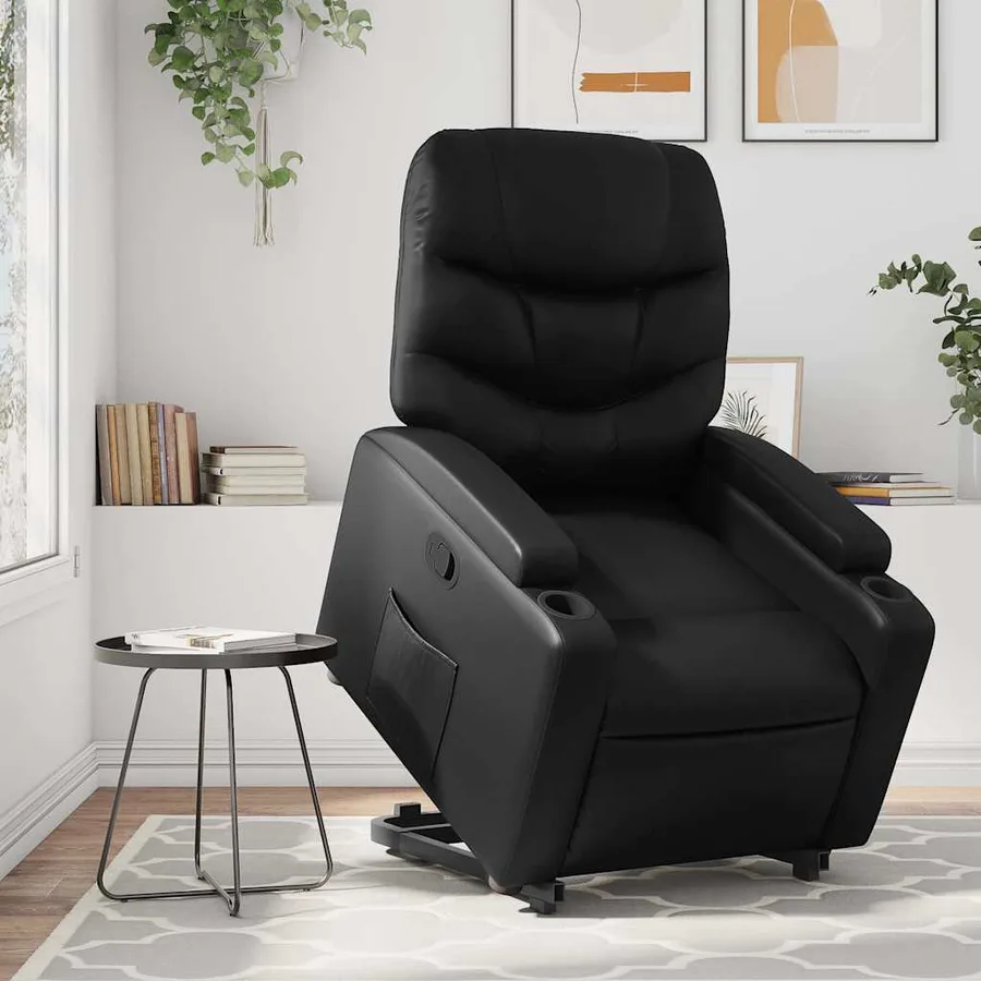 Fauteuil inclinable Noir Similicuir - 15