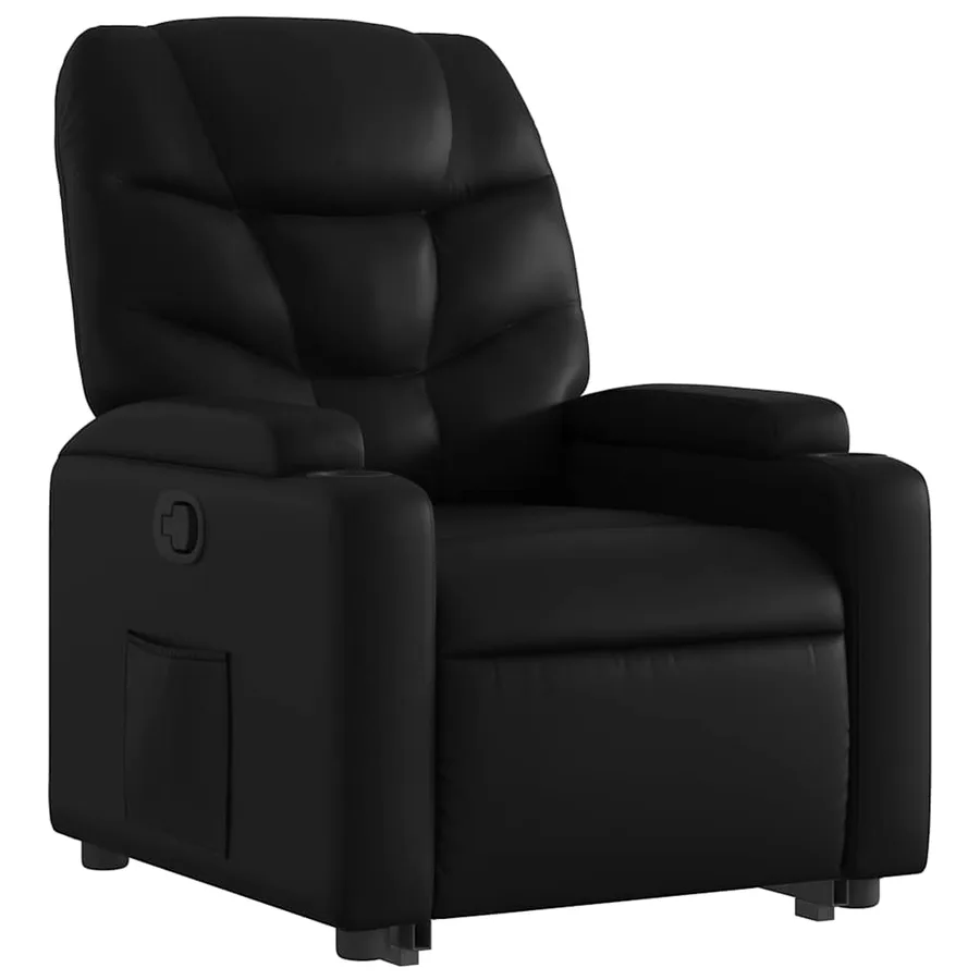 Fauteuil inclinable Noir Similicuir - 4