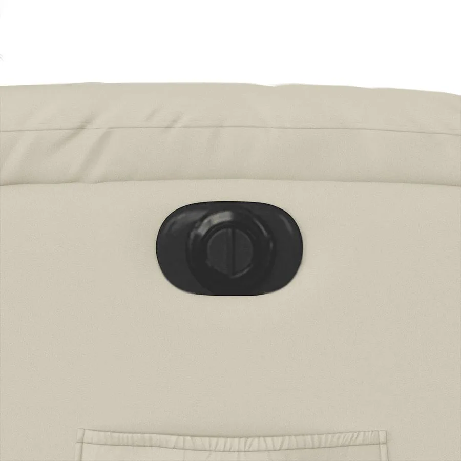 Fauteuil inclinable électrique crème similicuir - 13