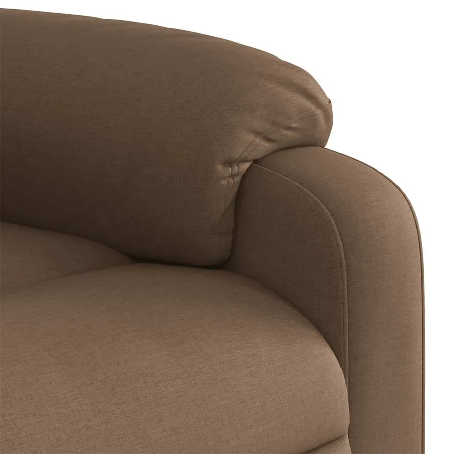 Fauteuil inclinable électrique marron tissu - 12