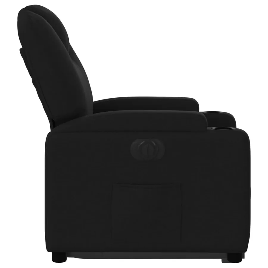Fauteuil inclinable électrique noir tissu - 10