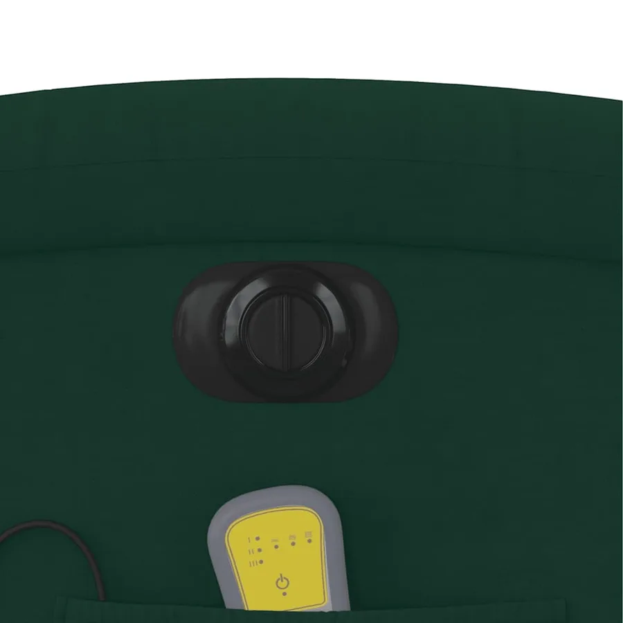 Fauteuil inclinable de massage électrique vert foncé velours - 13