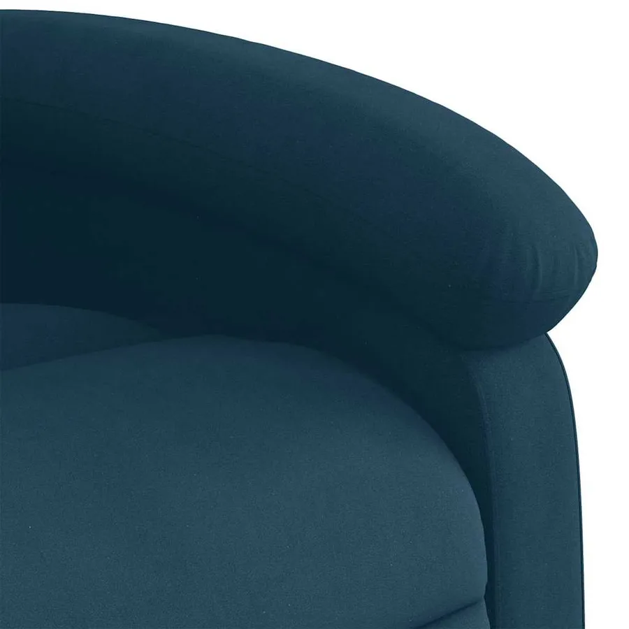 Fauteuil de massage inclinable Bleu Velours - 12