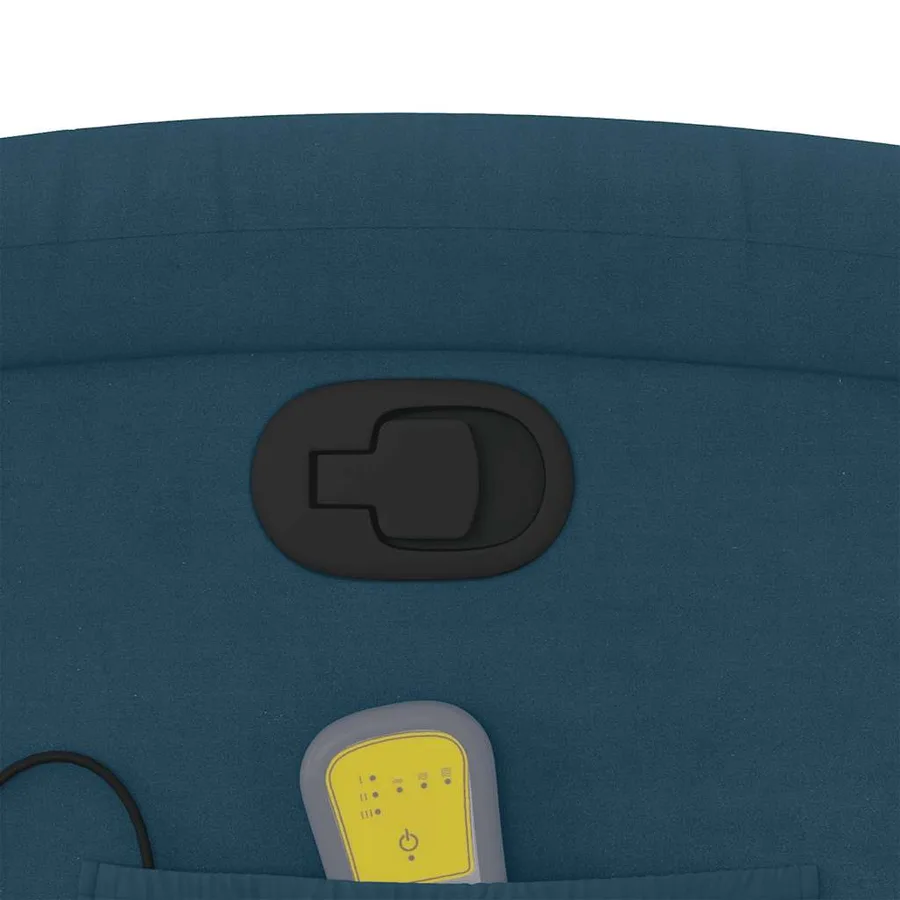 Fauteuil de massage inclinable Bleu Velours - 13