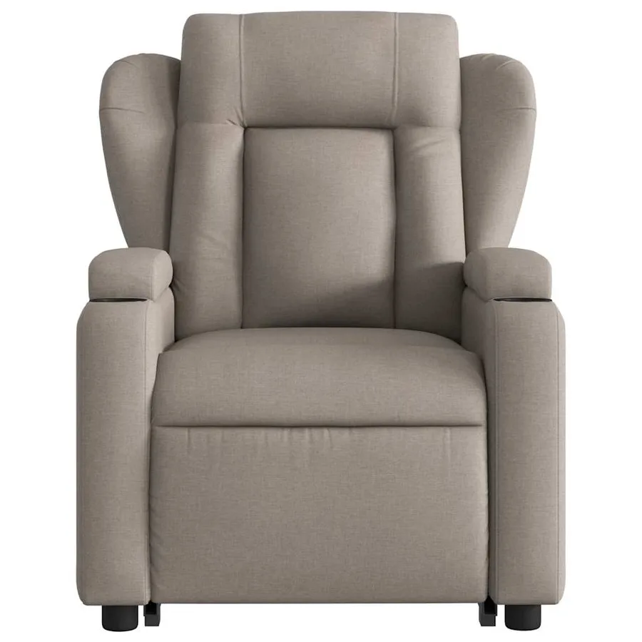 Fauteuil inclinable taupe tissu - 9