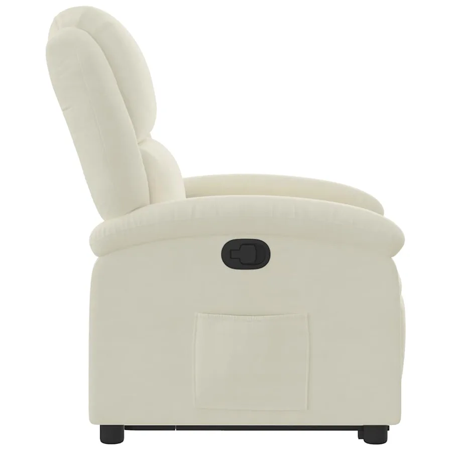 Fauteuil inclinable Crème Velours - 10