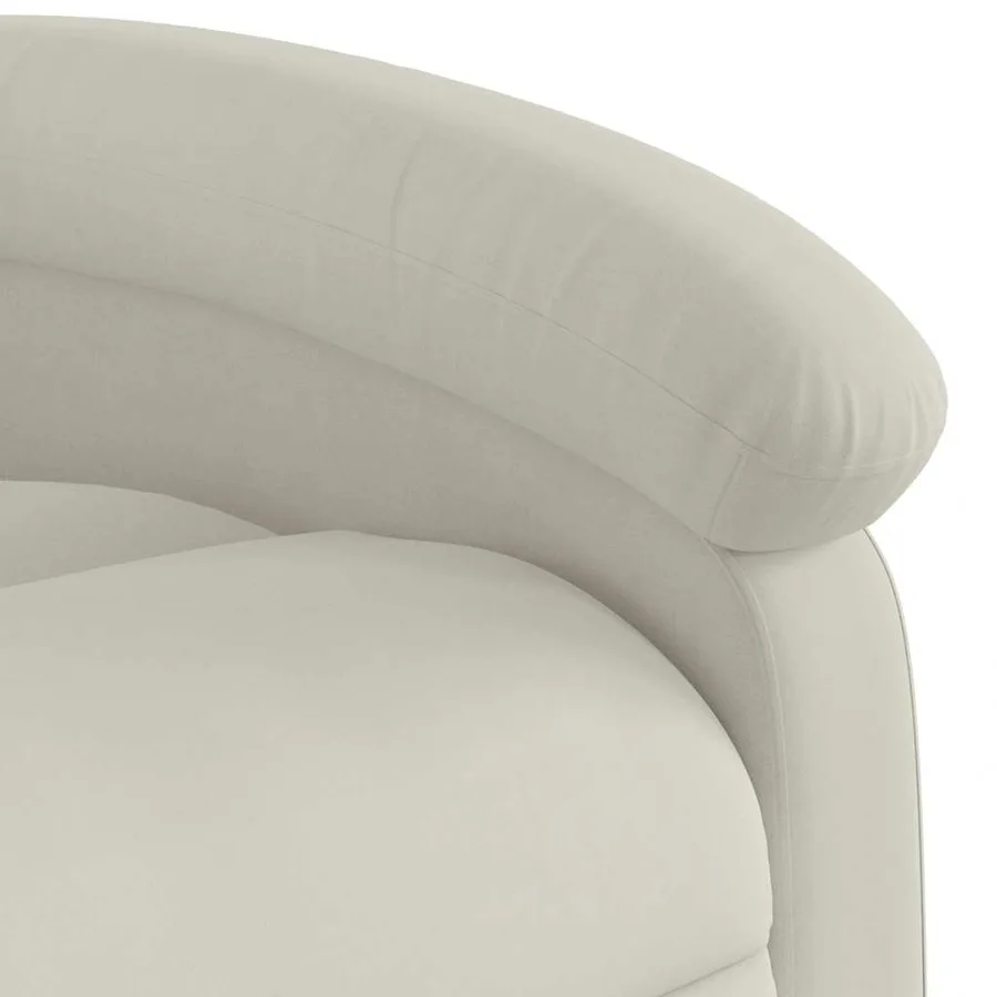 Fauteuil inclinable Crème Velours - 11