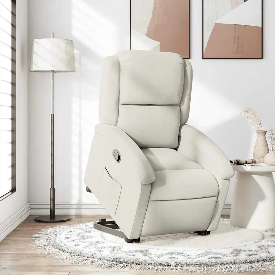 Fauteuil inclinable Crème Velours - 16