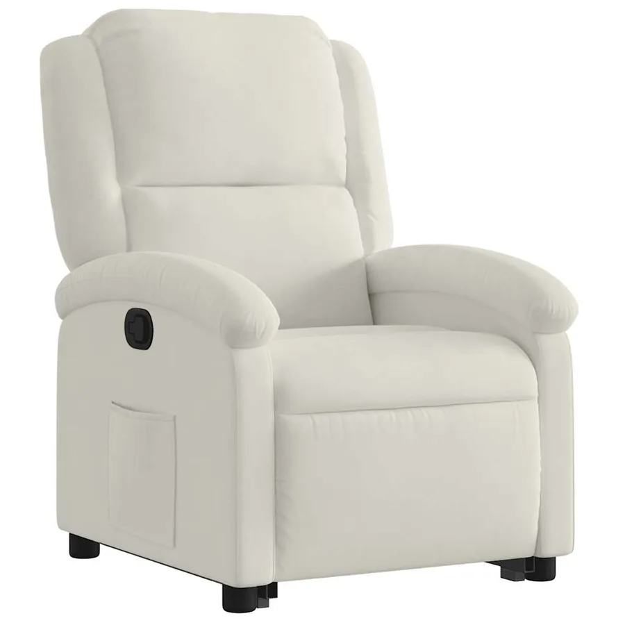 Fauteuil inclinable Crème Velours - 4