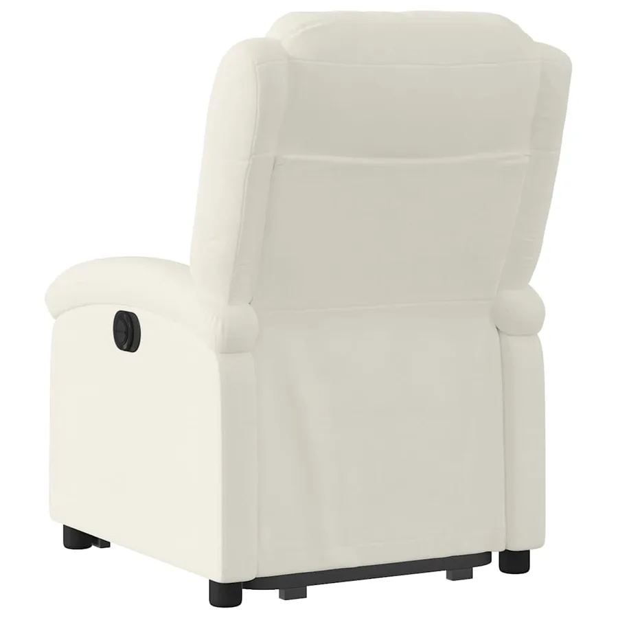 Fauteuil inclinable Crème Velours - 5