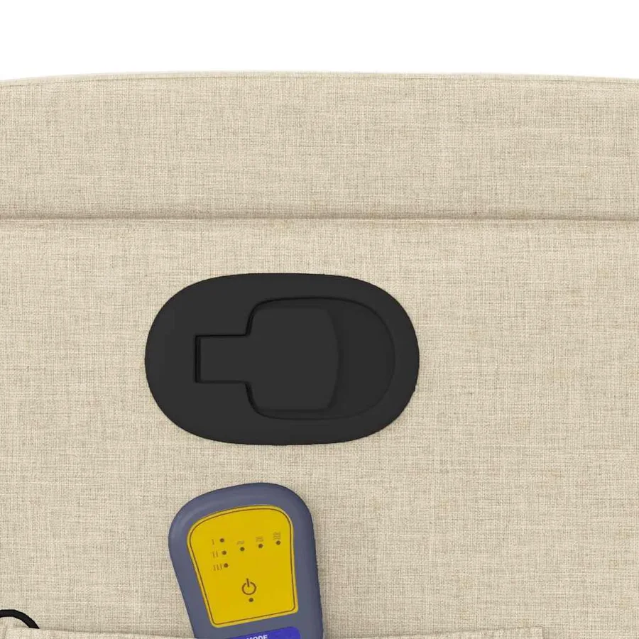 Fauteuil inclinable de massage Crème Tissu - 12