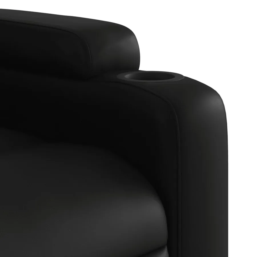 Fauteuil inclinable de massage électrique noir similicuir - 12