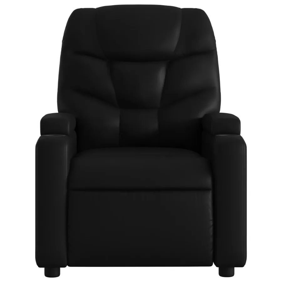 Fauteuil inclinable de massage électrique noir similicuir - 9