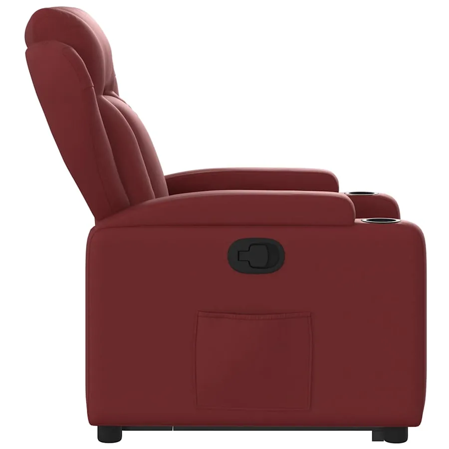 Fauteuil inclinable Rouge bordeaux Similicuir - 10