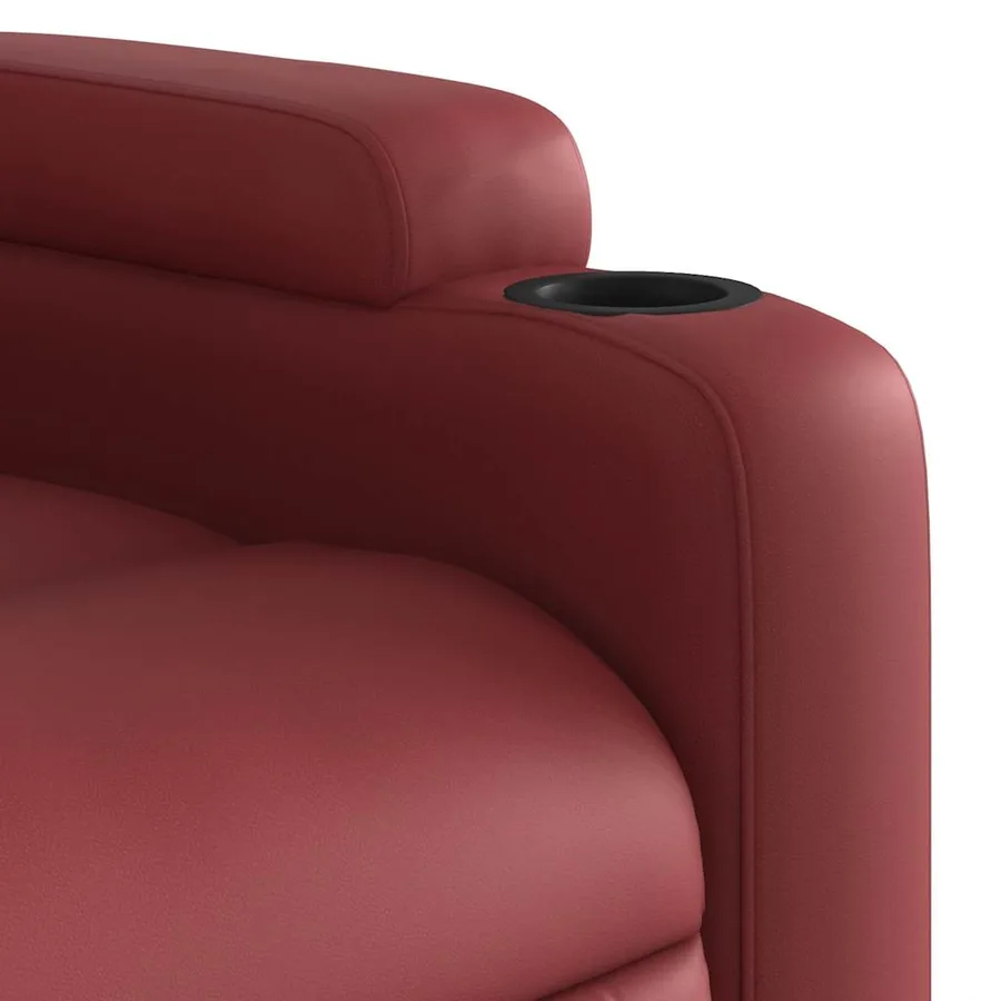 Fauteuil inclinable Rouge bordeaux Similicuir - 11