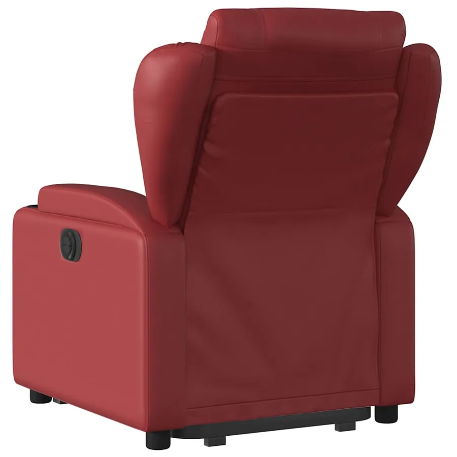 Fauteuil inclinable Rouge bordeaux Similicuir - 5