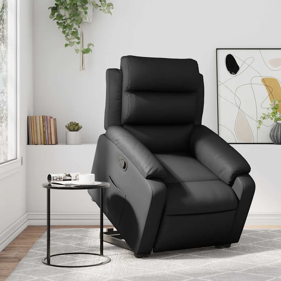 Fauteuil inclinable Noir Similicuir - 16