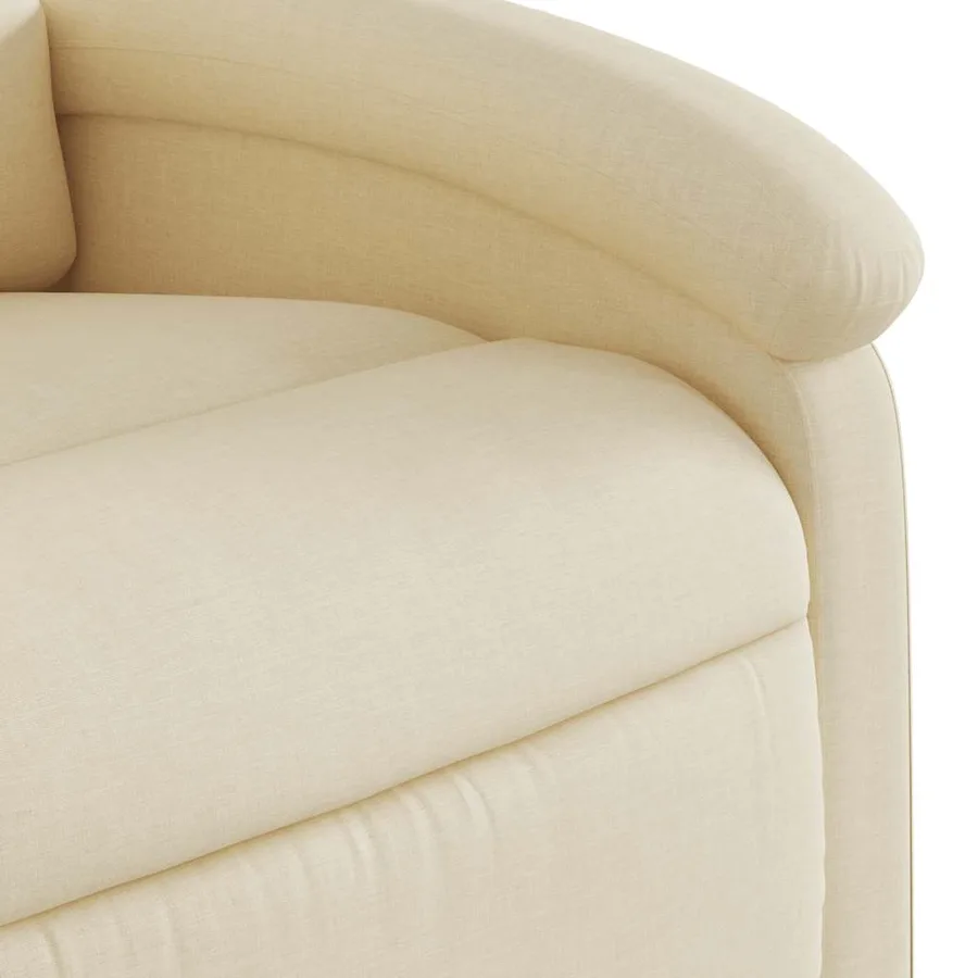 Fauteuil inclinable électrique crème tissu - 12