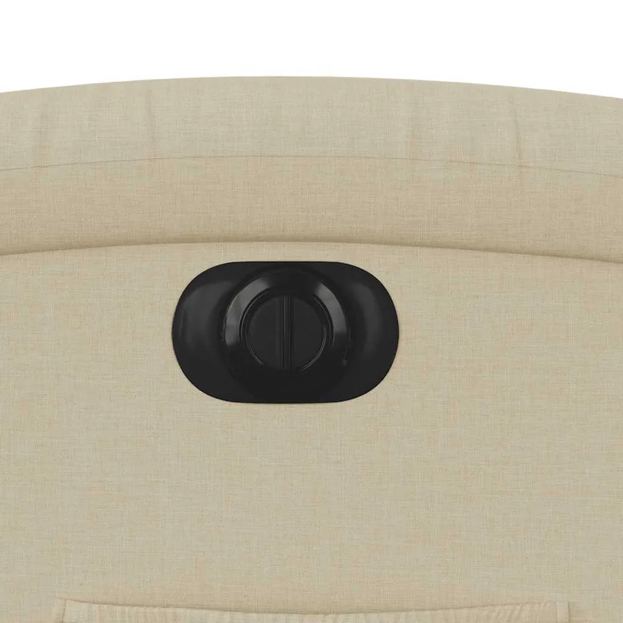 Fauteuil inclinable électrique crème tissu - 13