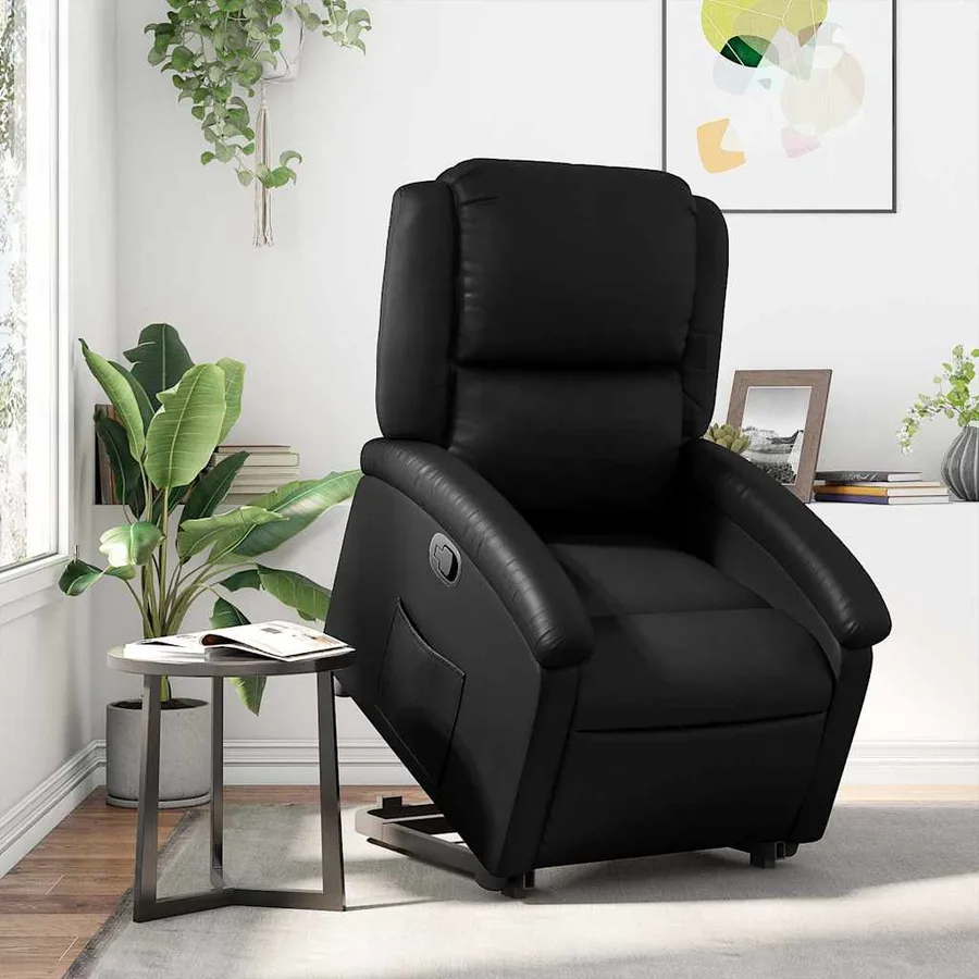 Fauteuil inclinable Noir Similicuir - 16
